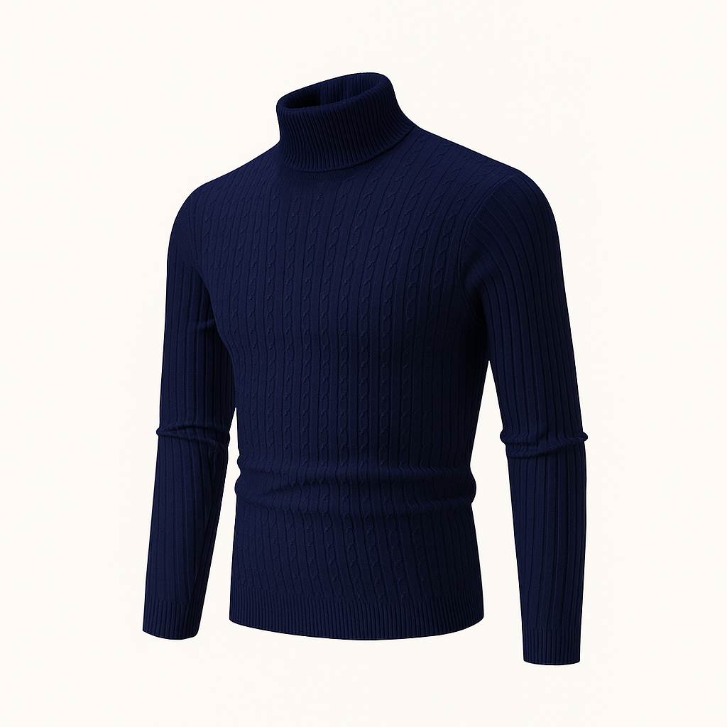Suéter Pulôver Masculino de Gola Alta Rizzo