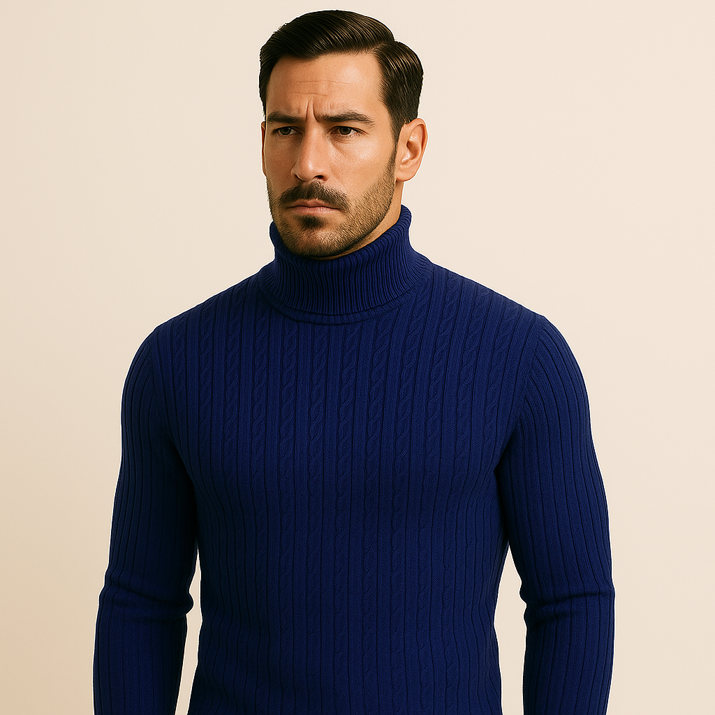 Suéter Pulôver Masculino de Gola Alta Rizzo