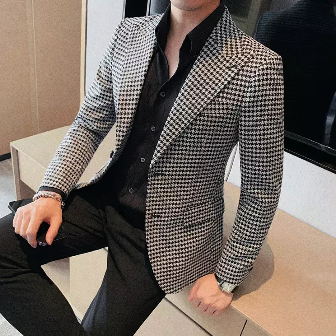 Blazer Masculino Xadrez Romenzi RZ541