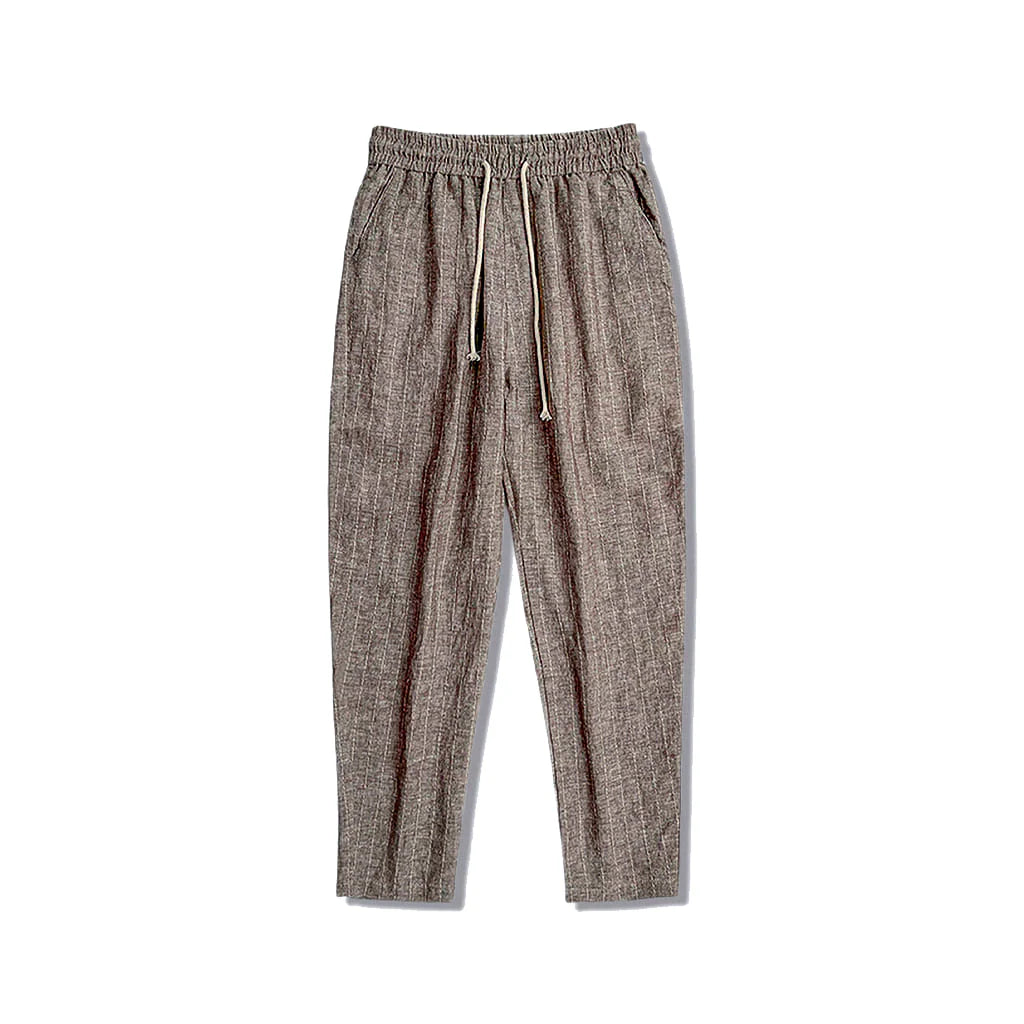 Calça de Linho Masculina Listrada Romenzi RZ557