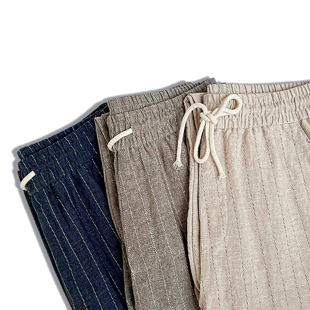 Calça de Linho Masculina Listrada Romenzi RZ557
