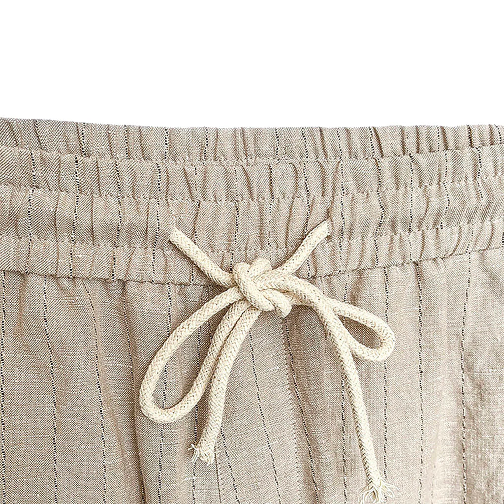 Calça de Linho Masculina Listrada Romenzi RZ557