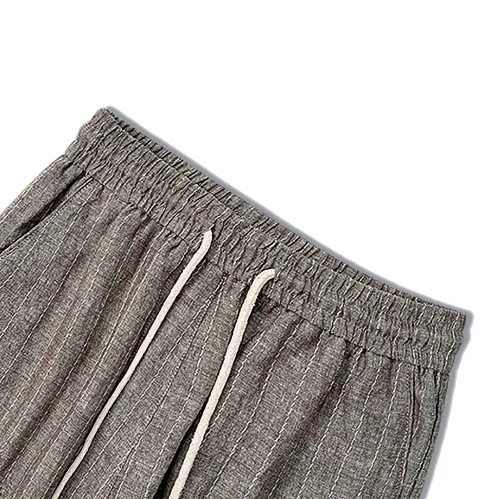 Calça de Linho Masculina Listrada Romenzi RZ557