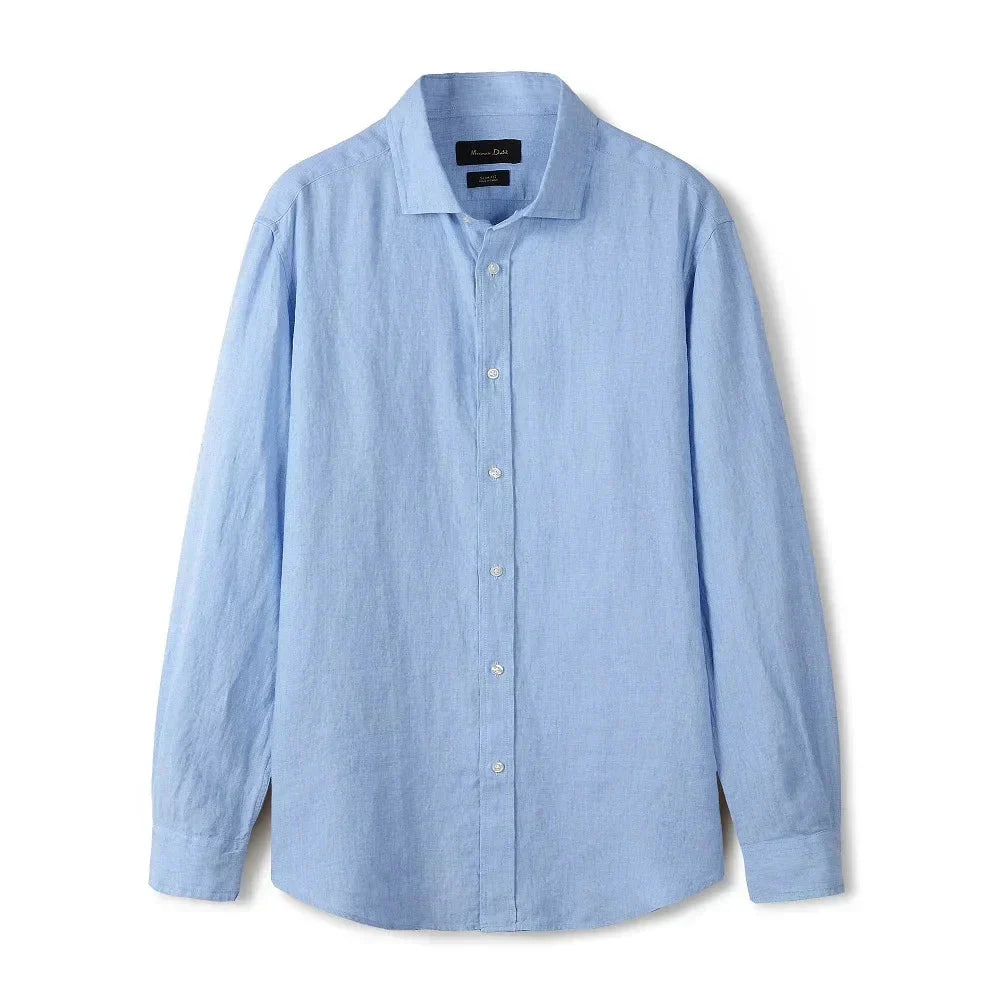 Camisa de Linho Lisa Masculina Romenzi RZ790