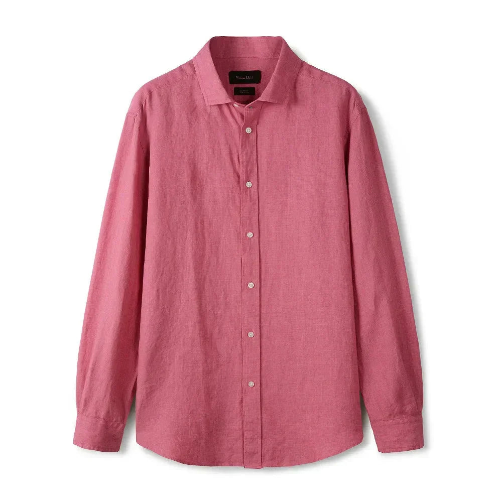 Camisa de Linho Lisa Masculina Romenzi RZ790