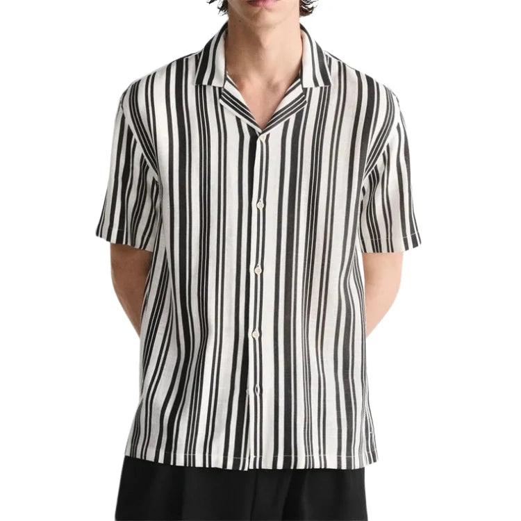 Camisa de Linho Masculina Romenzi Listrada RZ800