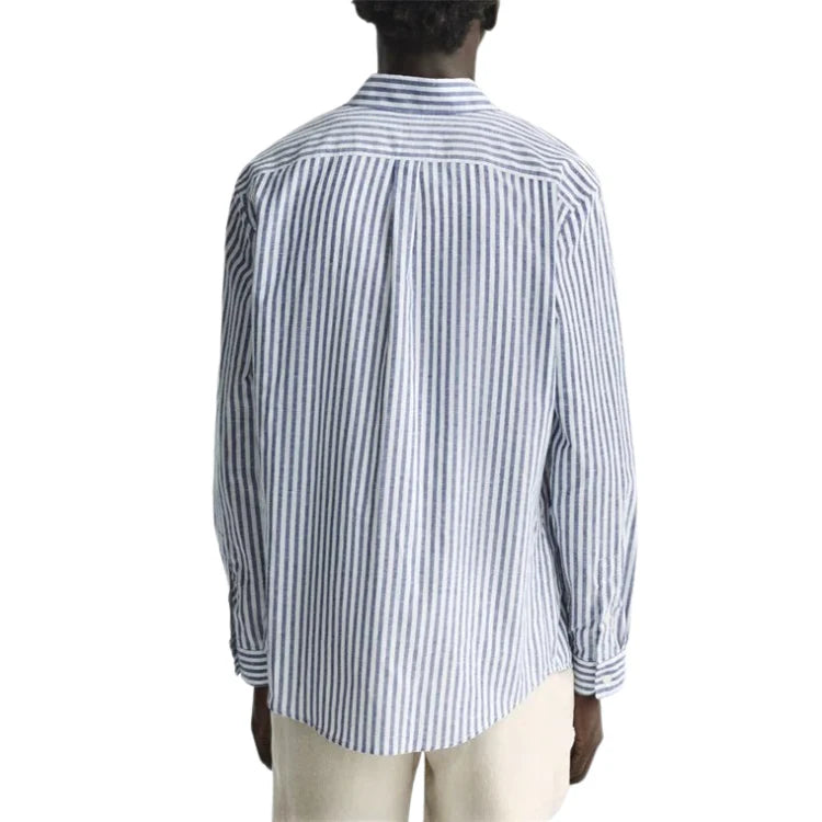 Camisa de Linho Masculina Romenzi Listrada RZ801