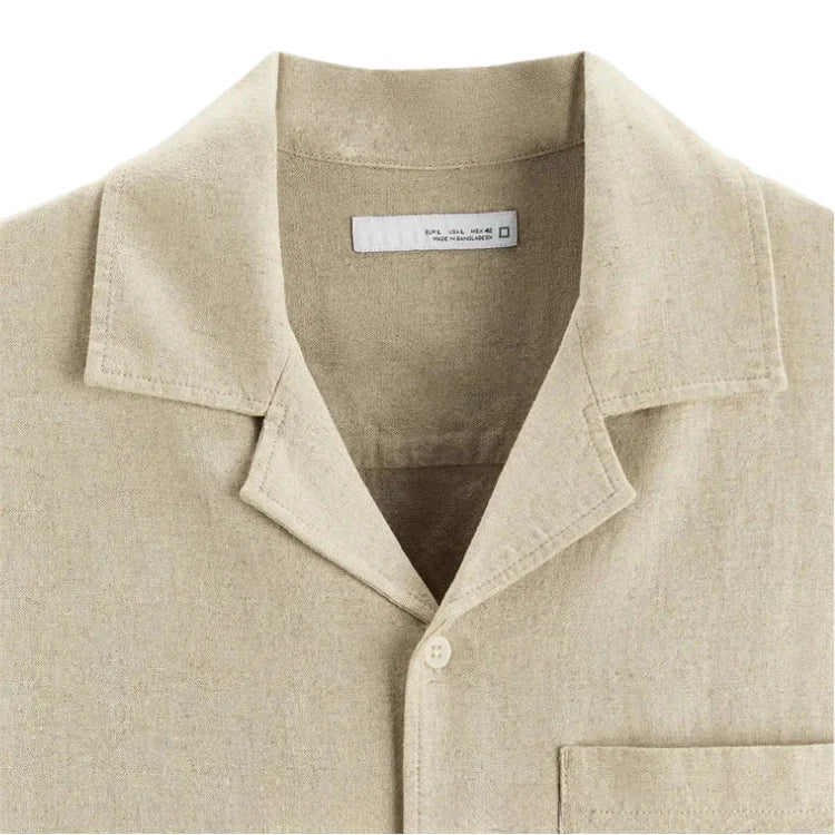 Camisa de Linho Masculina Romenzi Relaxed Fit RZ802