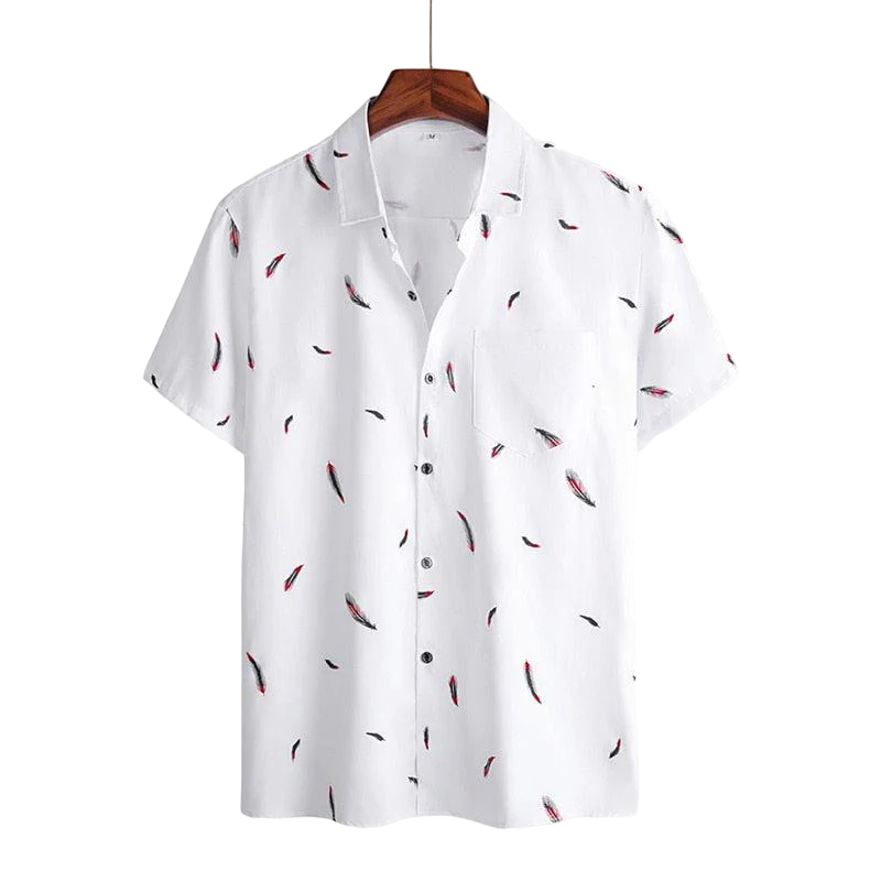 Camisa Manga Curta Estampada Feathers Montclive MT573