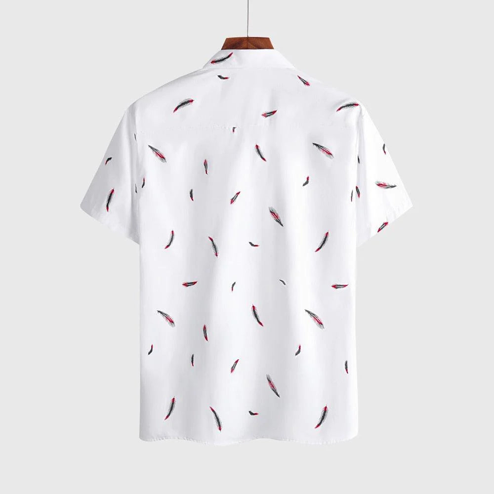 Camisa Manga Curta Estampada Feathers Montclive MT573