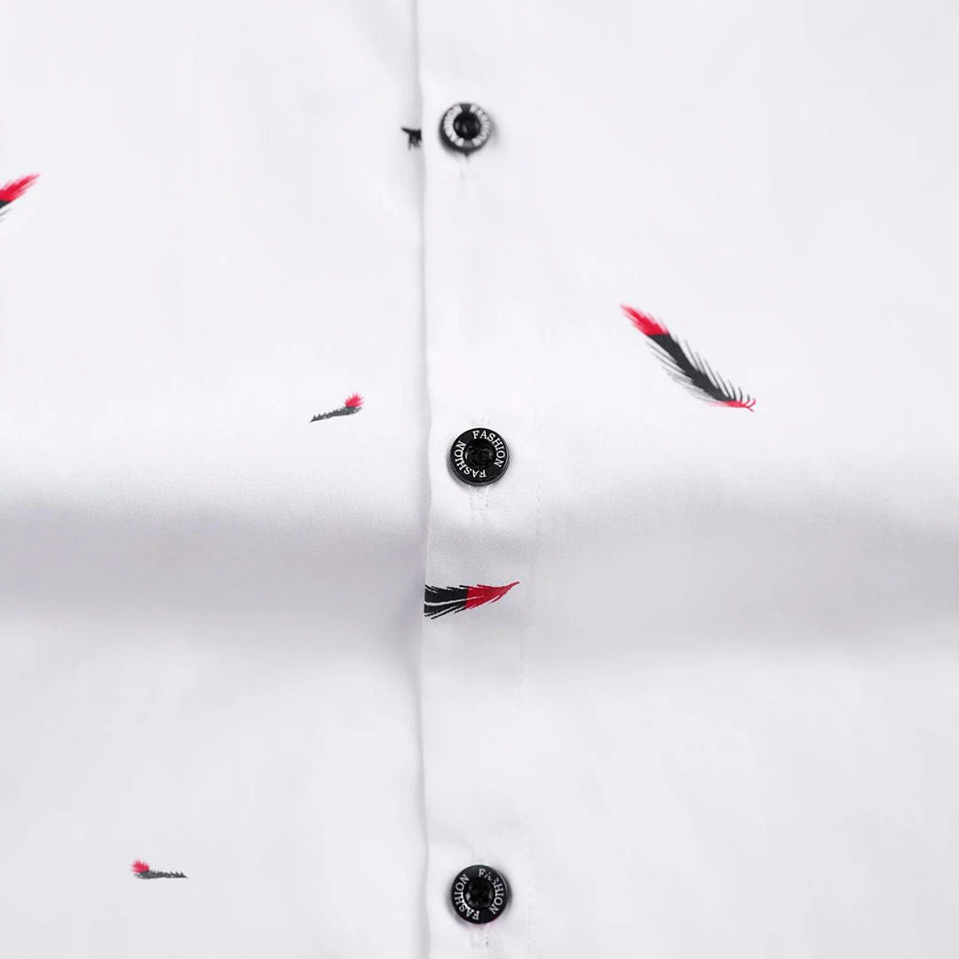 Camisa Manga Curta Estampada Feathers Montclive MT573