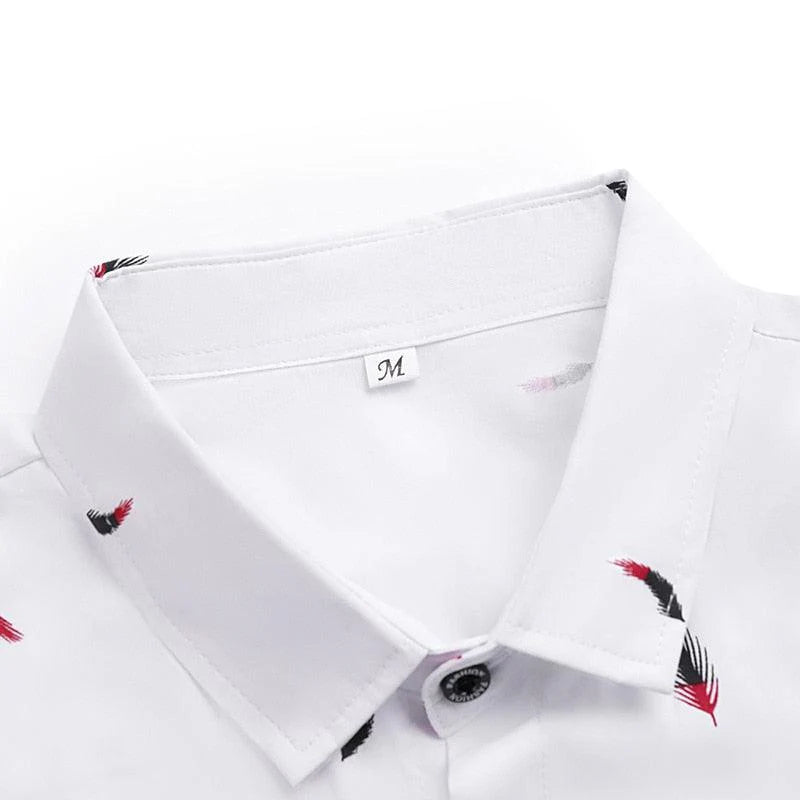 Camisa Manga Curta Estampada Feathers Montclive MT573