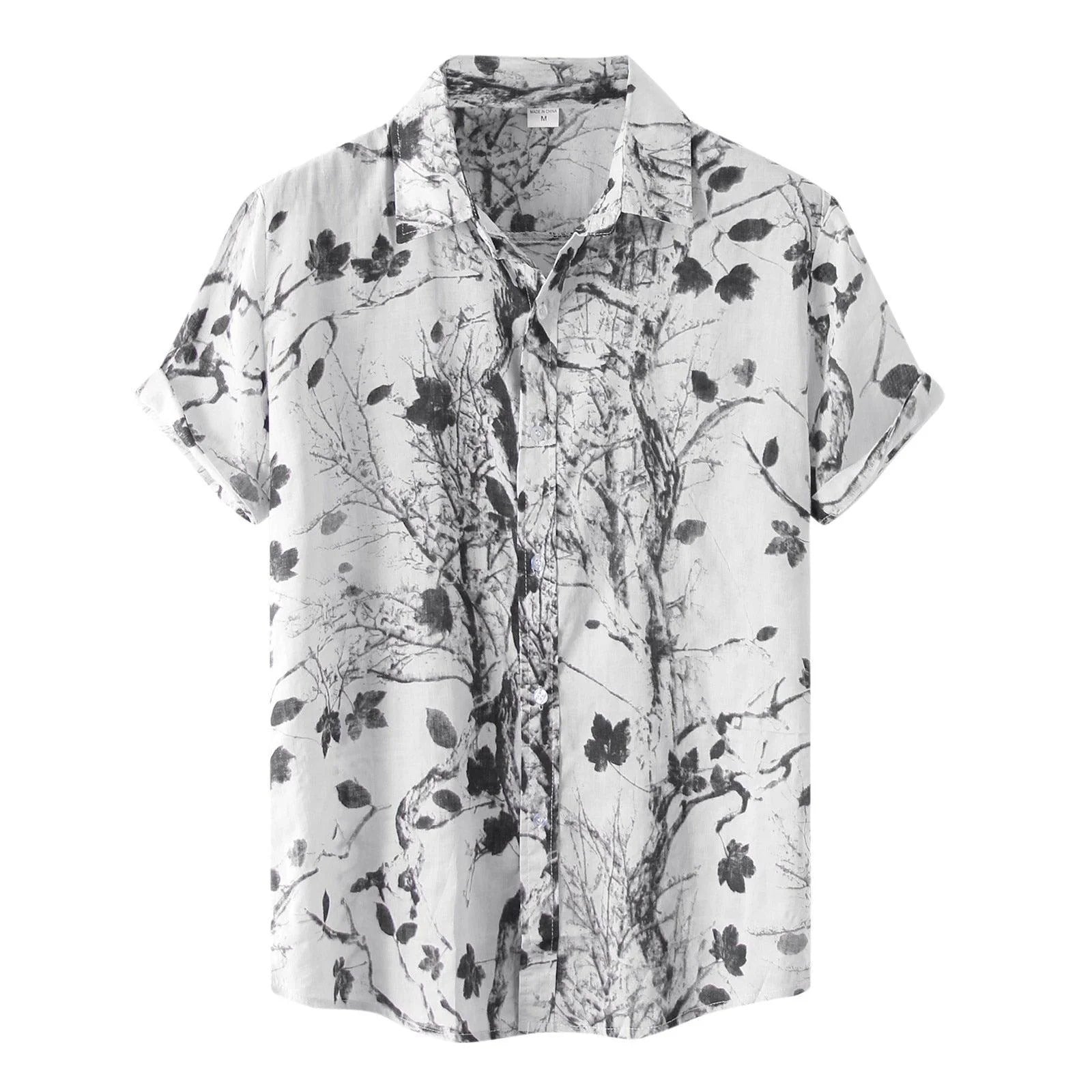 Camisa Manga Curta Estampada Floral Montclive MT574
