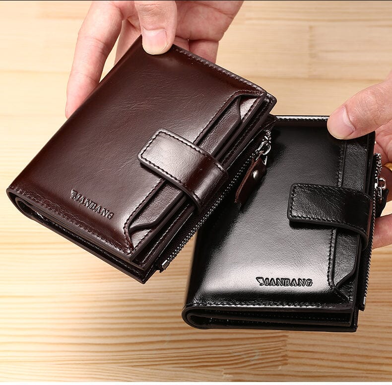 Carteira Masculina de Couro Manbag Montclive MT478