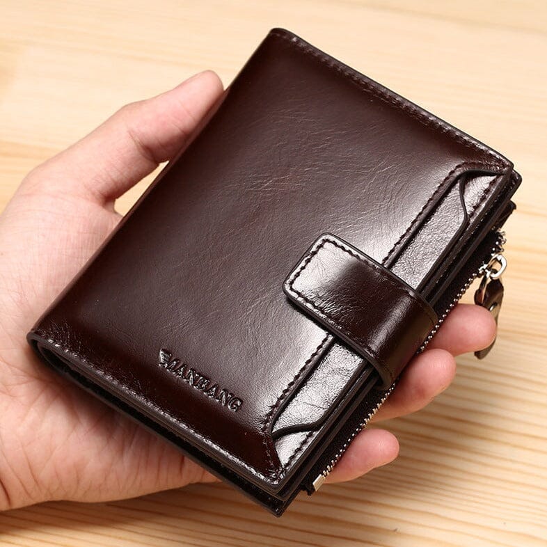 Carteira Masculina de Couro Manbag Montclive MT478