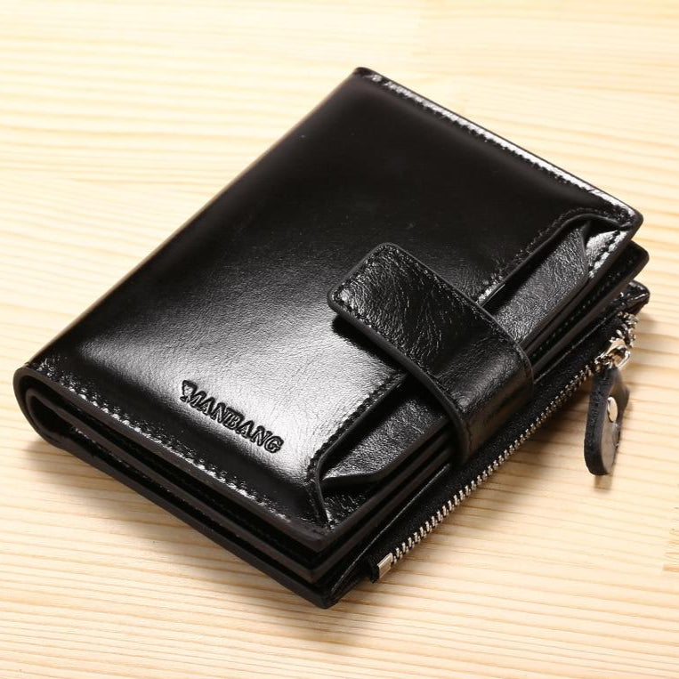 Carteira Masculina de Couro Manbag Montclive MT478