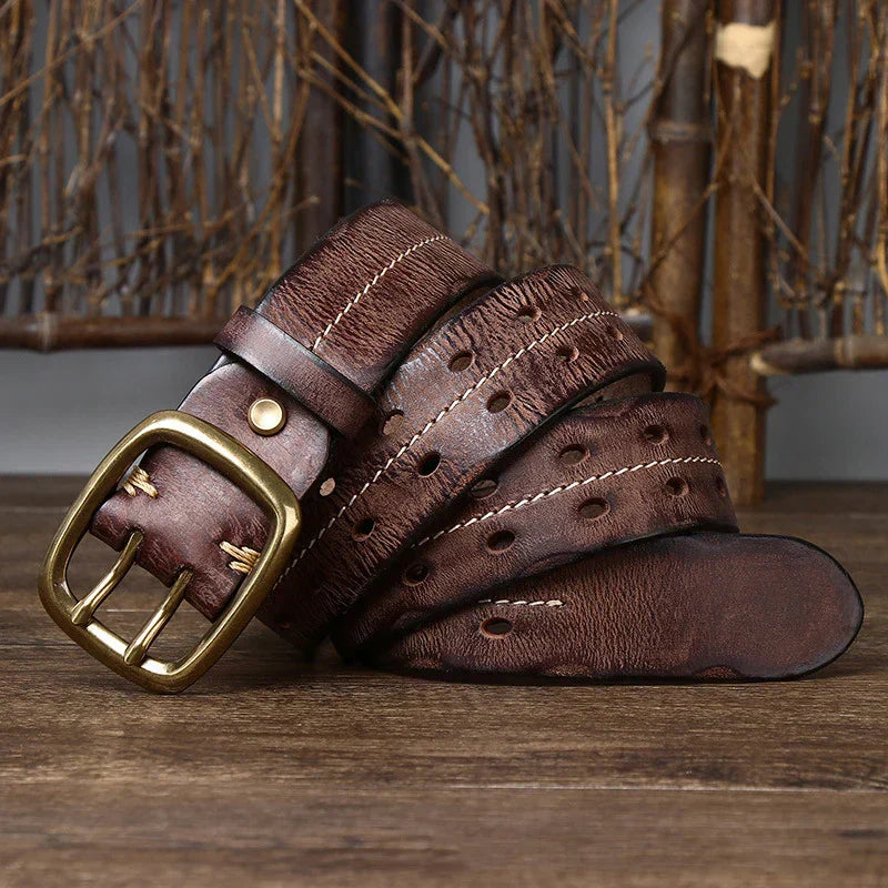 Cinto Masculino de Couro Artesanal Montclive MT458