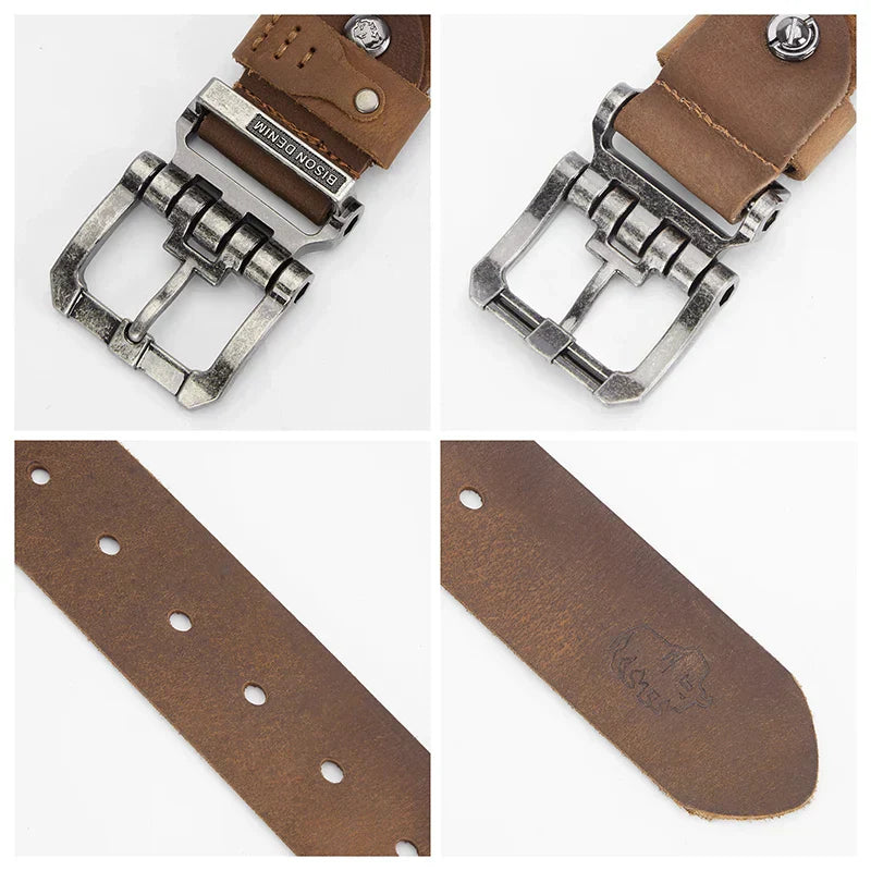 Cinto Masculino de Couro Denim Montclive MT459