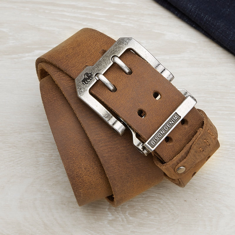 Cinto Masculino de Couro Denim Montclive MT459