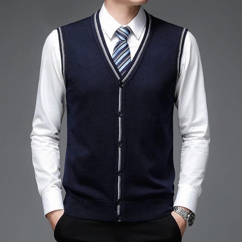 Colete Masculino de Lã com Botões Romenzi RZ655