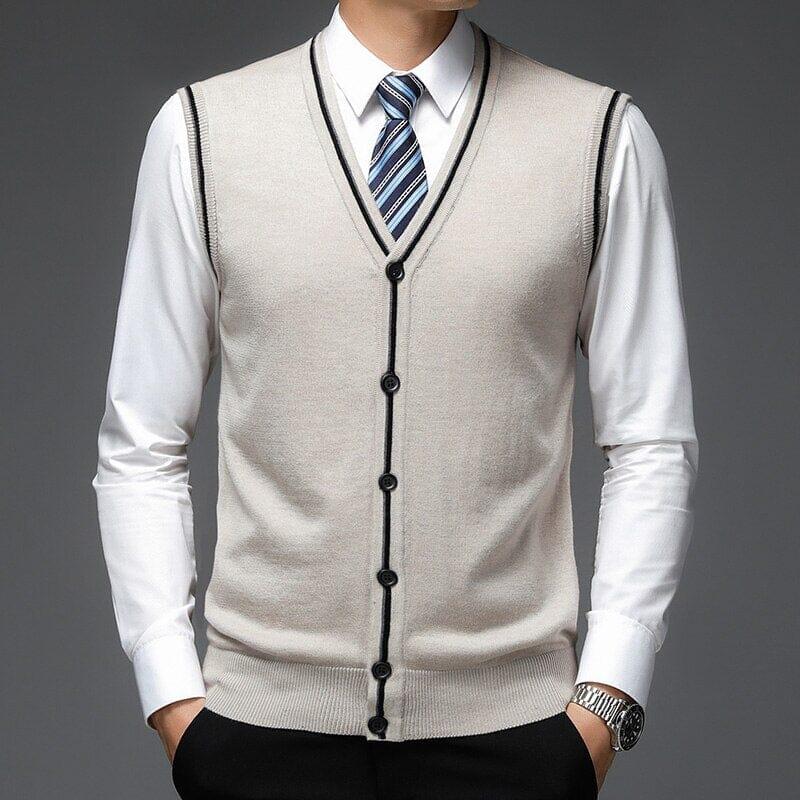 Colete Masculino de Lã com Botões Romenzi RZ655