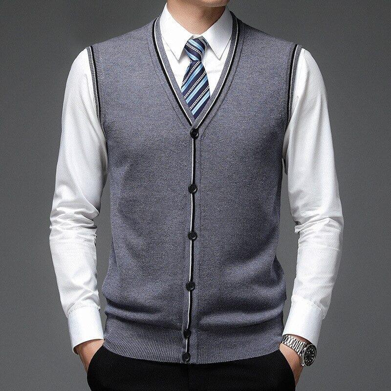 Colete Masculino de Lã com Botões Romenzi RZ655