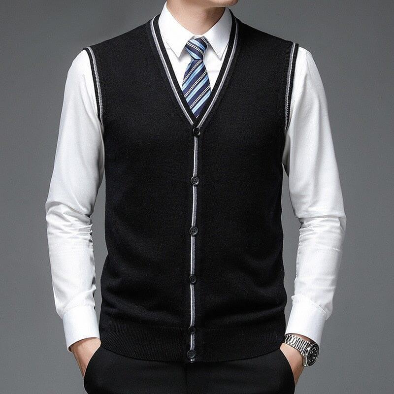 Colete Masculino de Lã com Botões Romenzi RZ655