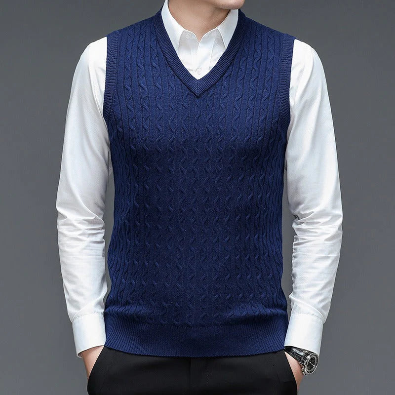 Colete Masculino de Suéter em Lã Romenzi RZ656