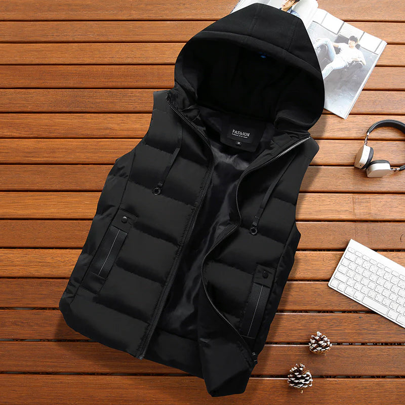Colete Masculino Puffer Com Capuz Romenzi RZ659