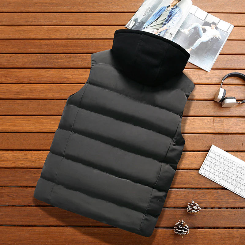 Colete Masculino Puffer Com Capuz Romenzi RZ659