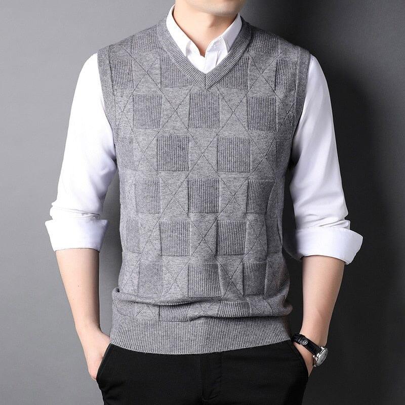 Colete Masculino Tricot Xadrez Romenzi RZ668