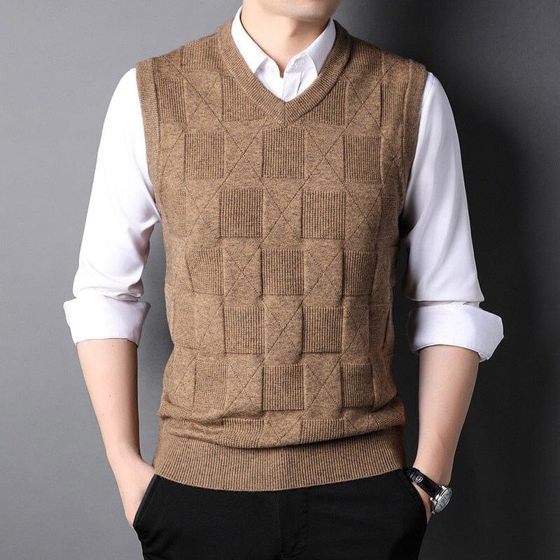 Colete Masculino Tricot Xadrez Romenzi RZ668