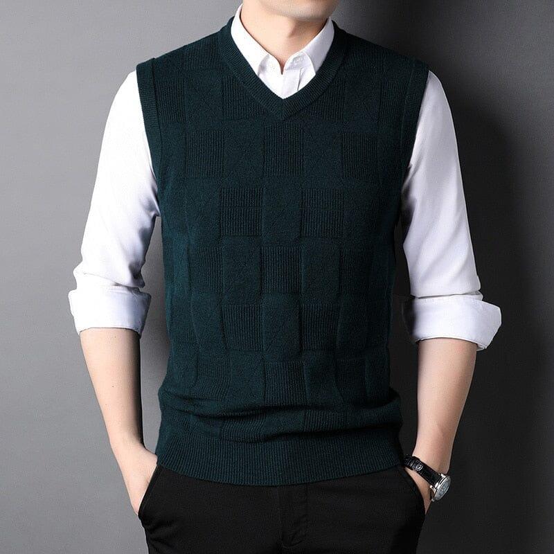 Colete Masculino Tricot Xadrez Romenzi RZ668