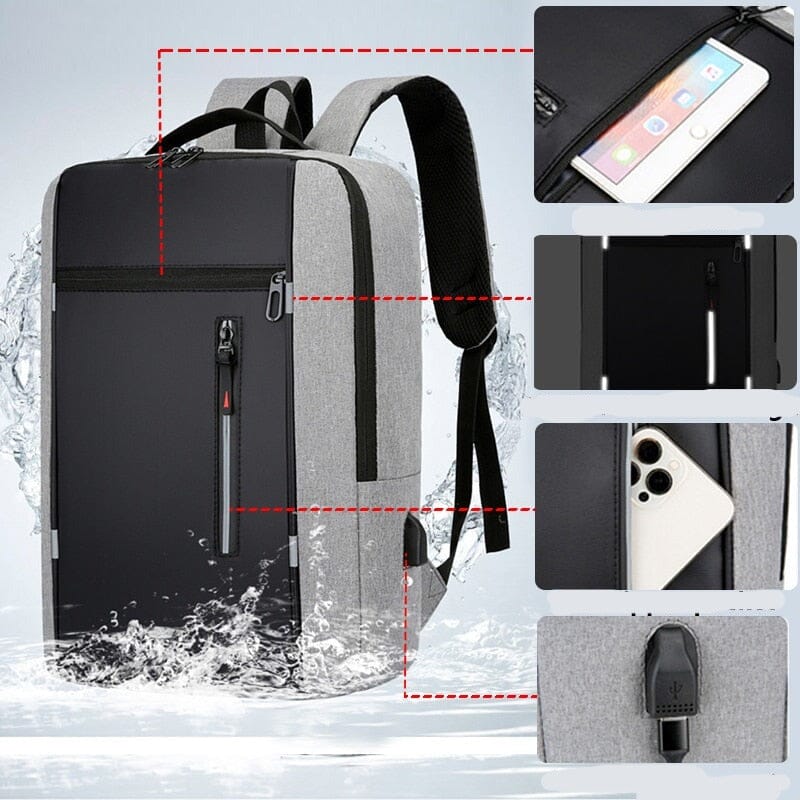 Mochila Executiva Improve Romenzi RZ963 - Notebook 15', Impermeável e Porta USB