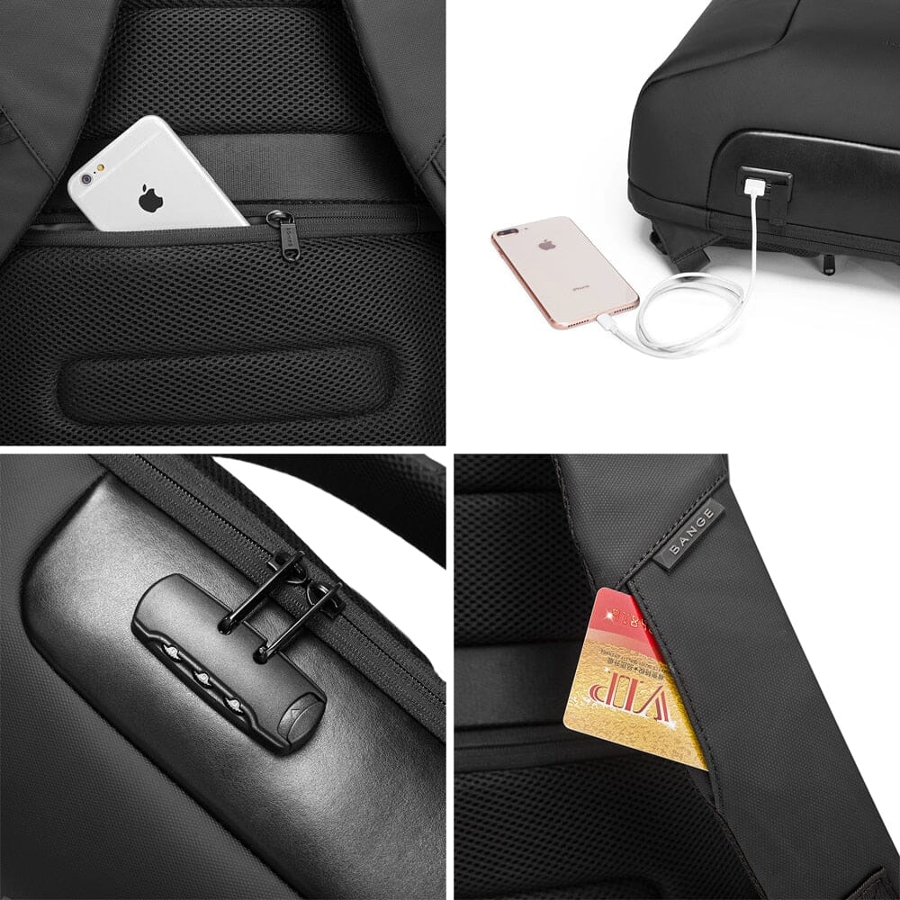 Mochila Executiva Luxxy Romenzi RZ967 - Notebook 15', Impermeável, Porta USB e Trava TSA
