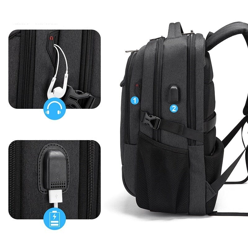 Mochila Executiva Michigan Romenzi RZ966 - Notebook 17', Impermeável e Porta USB