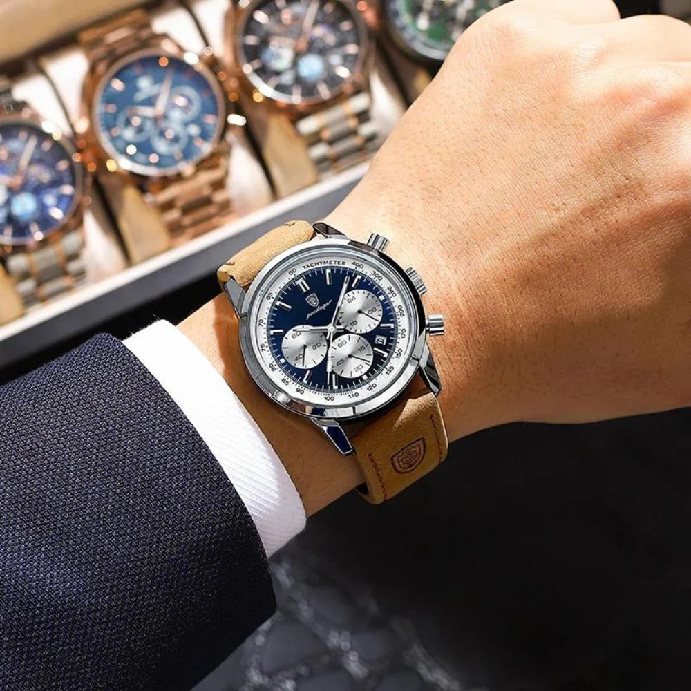 Relógio Masculino com Pulseira de Couro Montclive MT698