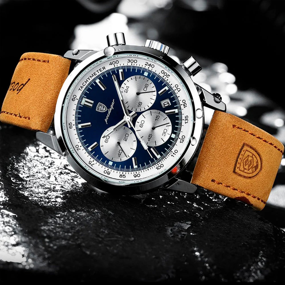 Relógio Masculino com Pulseira de Couro Montclive MT698