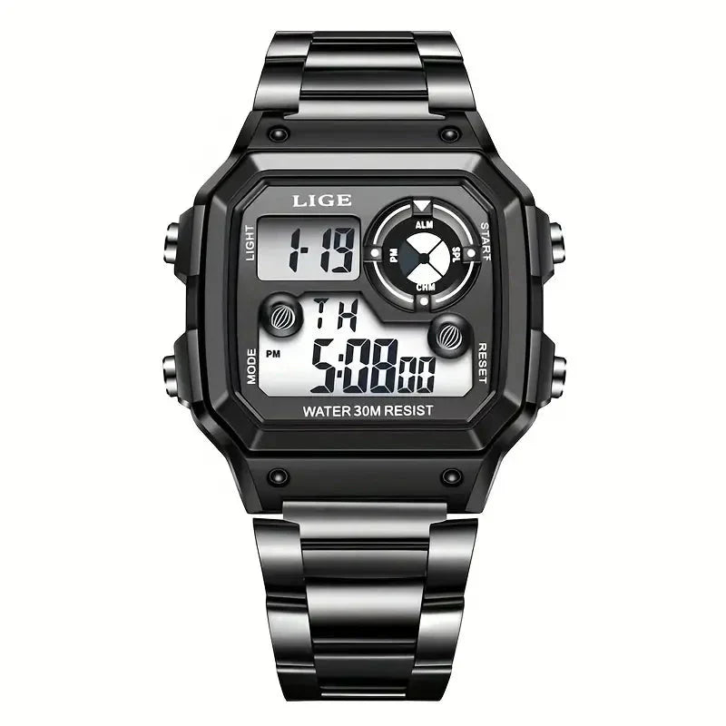 Relógio Masculino Digital Esportivo Lige Montclive MT536
