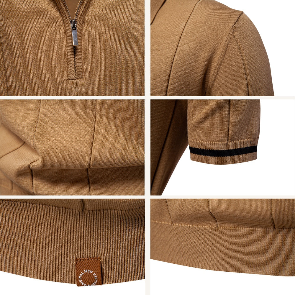 Camisa Polo Masculina Meio Zíper Vissori
