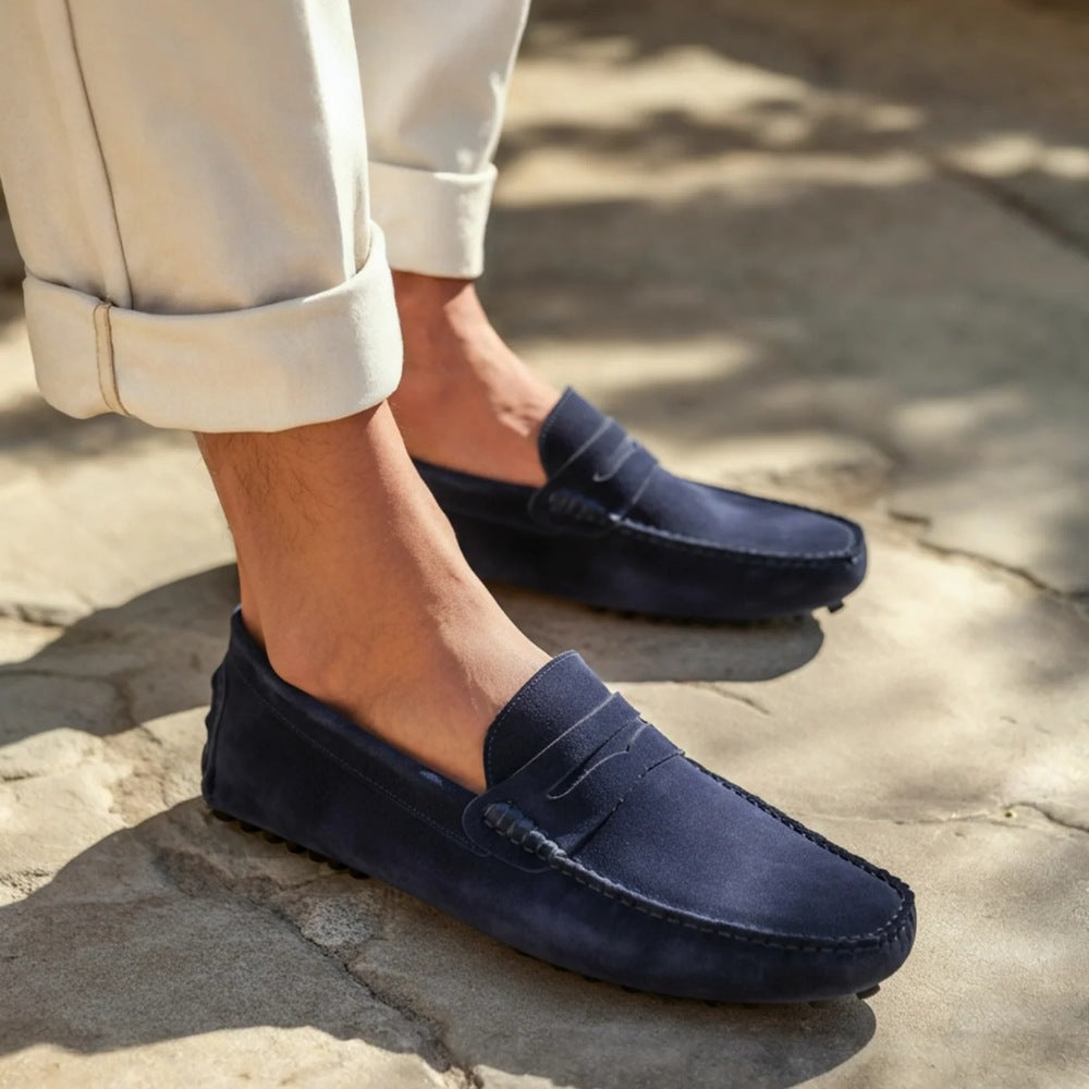 Mocassim Loafer Driver de Camurça Cortez
