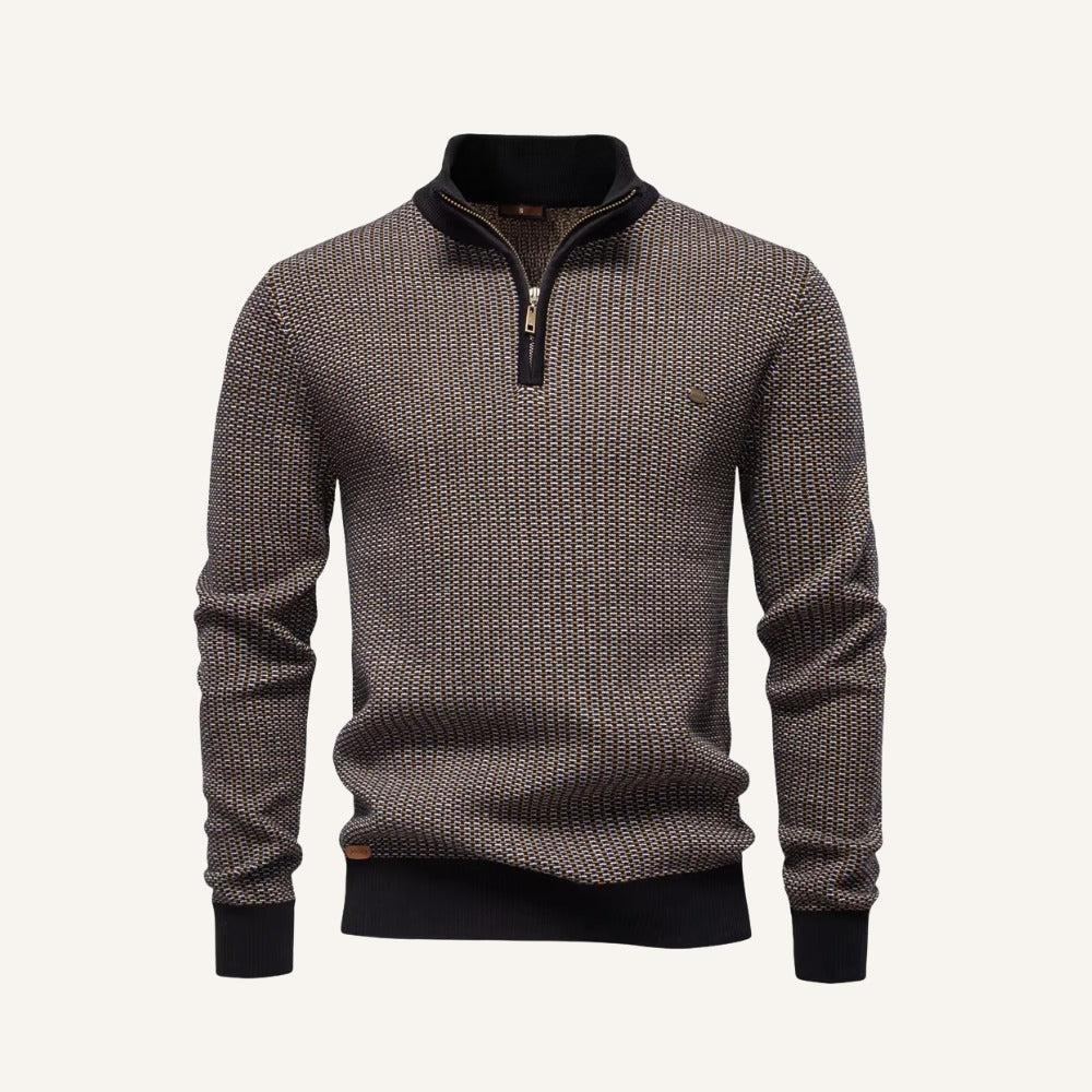 Suéter Tricô Meio Zíper Masculino Vaccioni