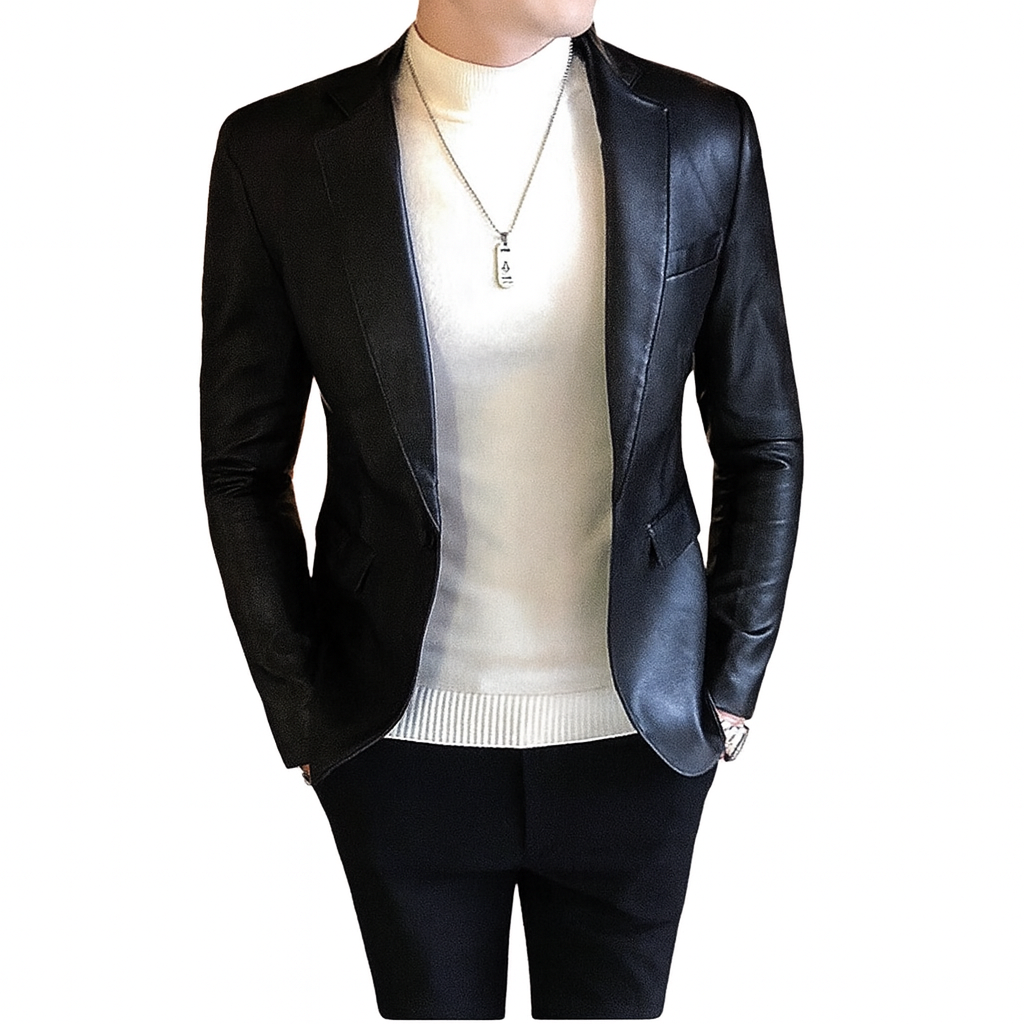 Blazer Masculino de Couro Lancaster Romenzi RZ921