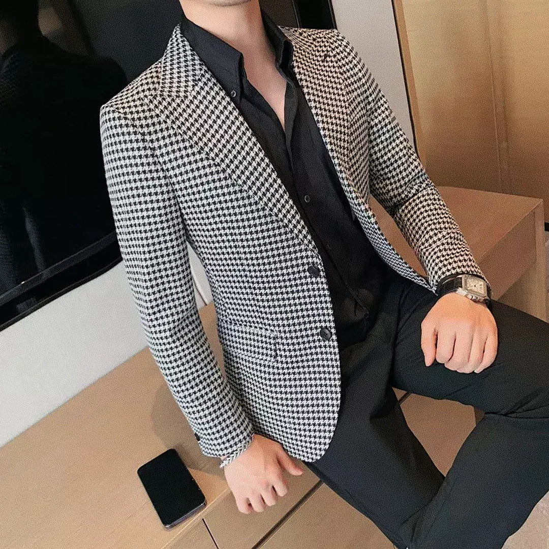 Blazer Masculino Xadrez Romenzi RZ541