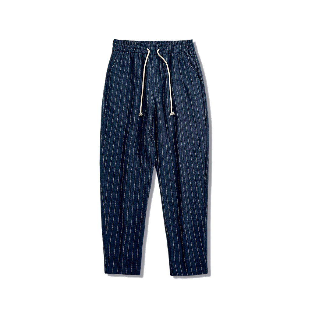Calça de Linho Masculina Listrada Romenzi RZ557