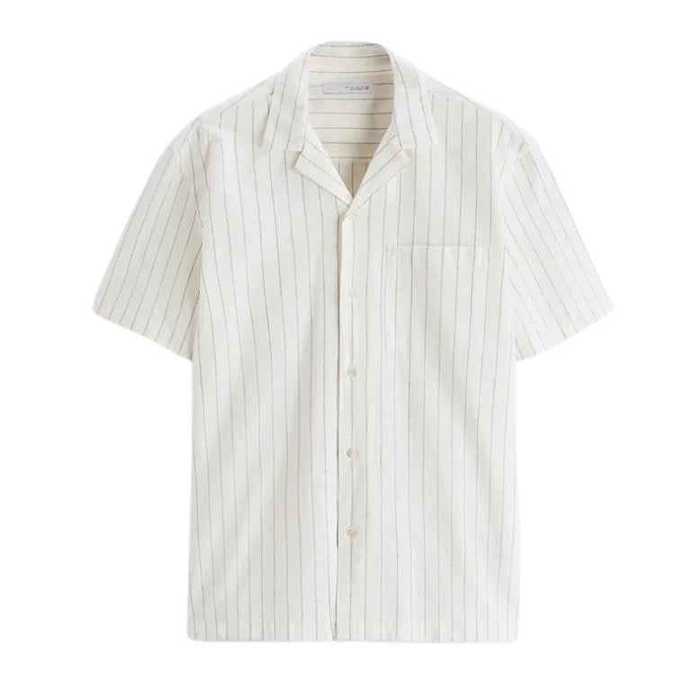 Camisa de Linho Masculina Romenzi Listrada RZ800