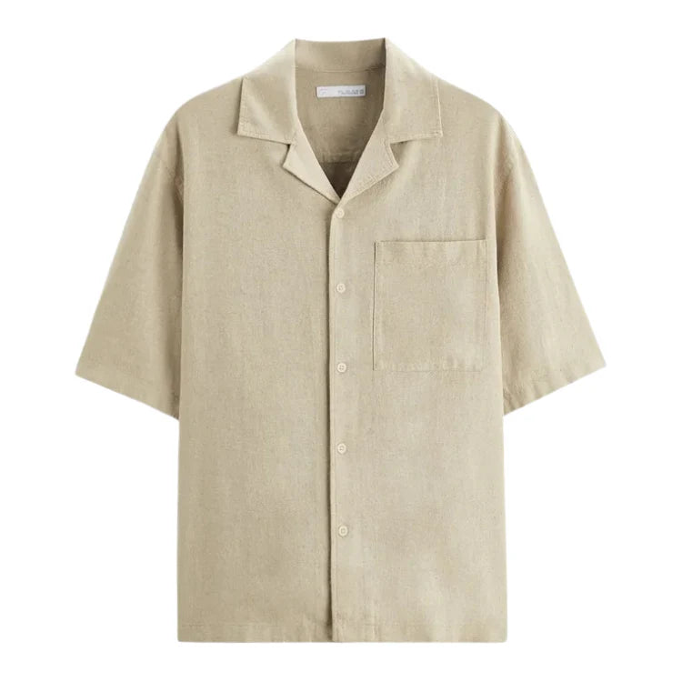 Camisa de Linho Masculina Romenzi Relaxed Fit RZ802