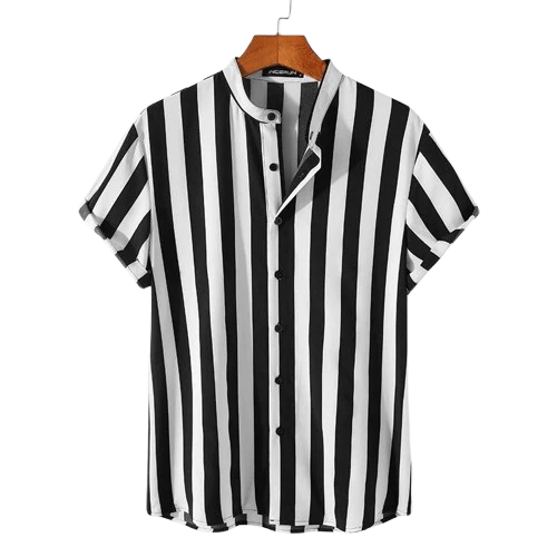 Camisa Manga Curta com Gola Padre Listrada Montclive MT572