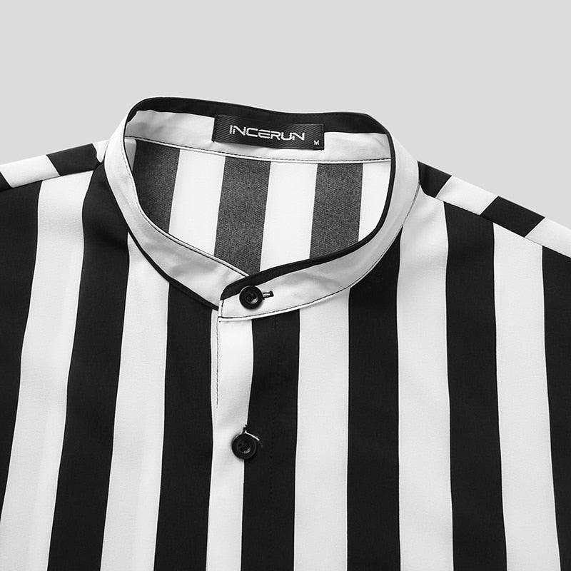 Camisa Manga Curta com Gola Padre Listrada Montclive MT572