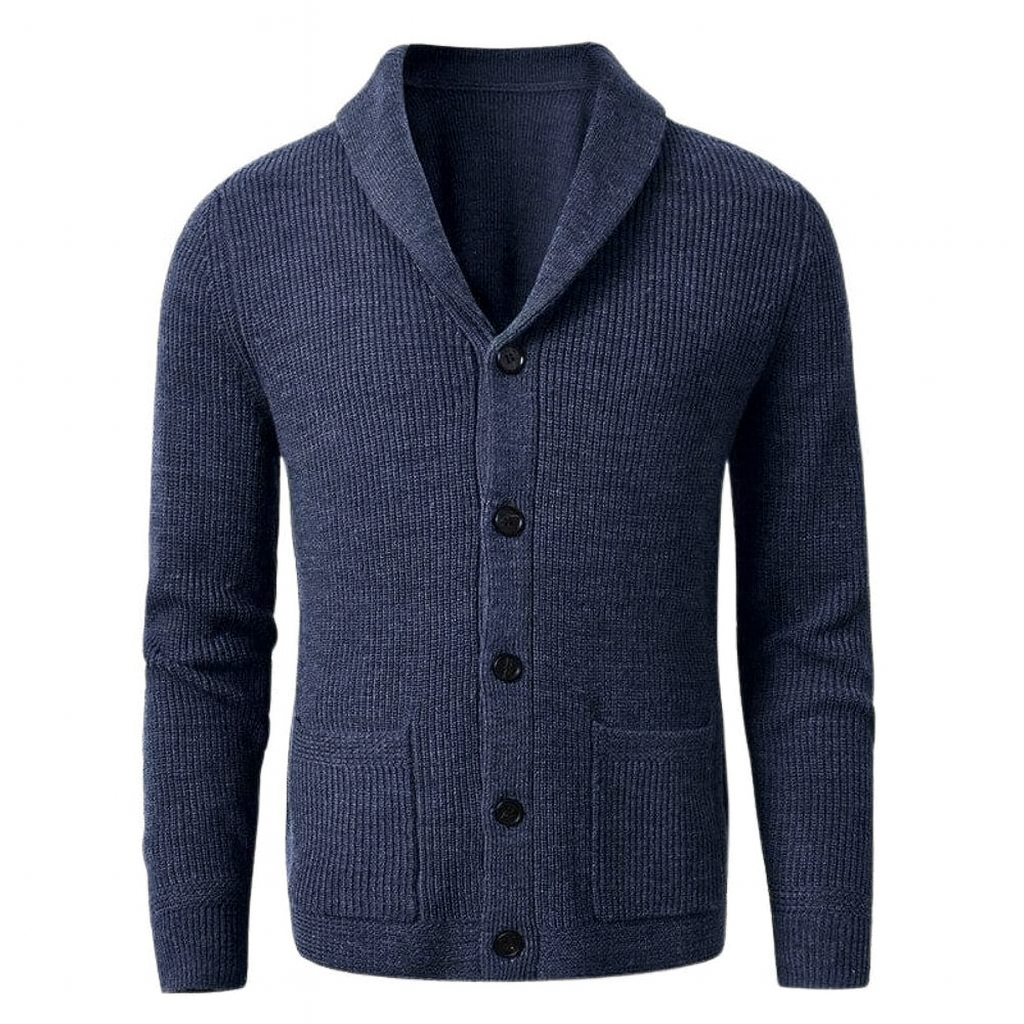 Cardigan Masculino Gola em V Romenzi RZ644